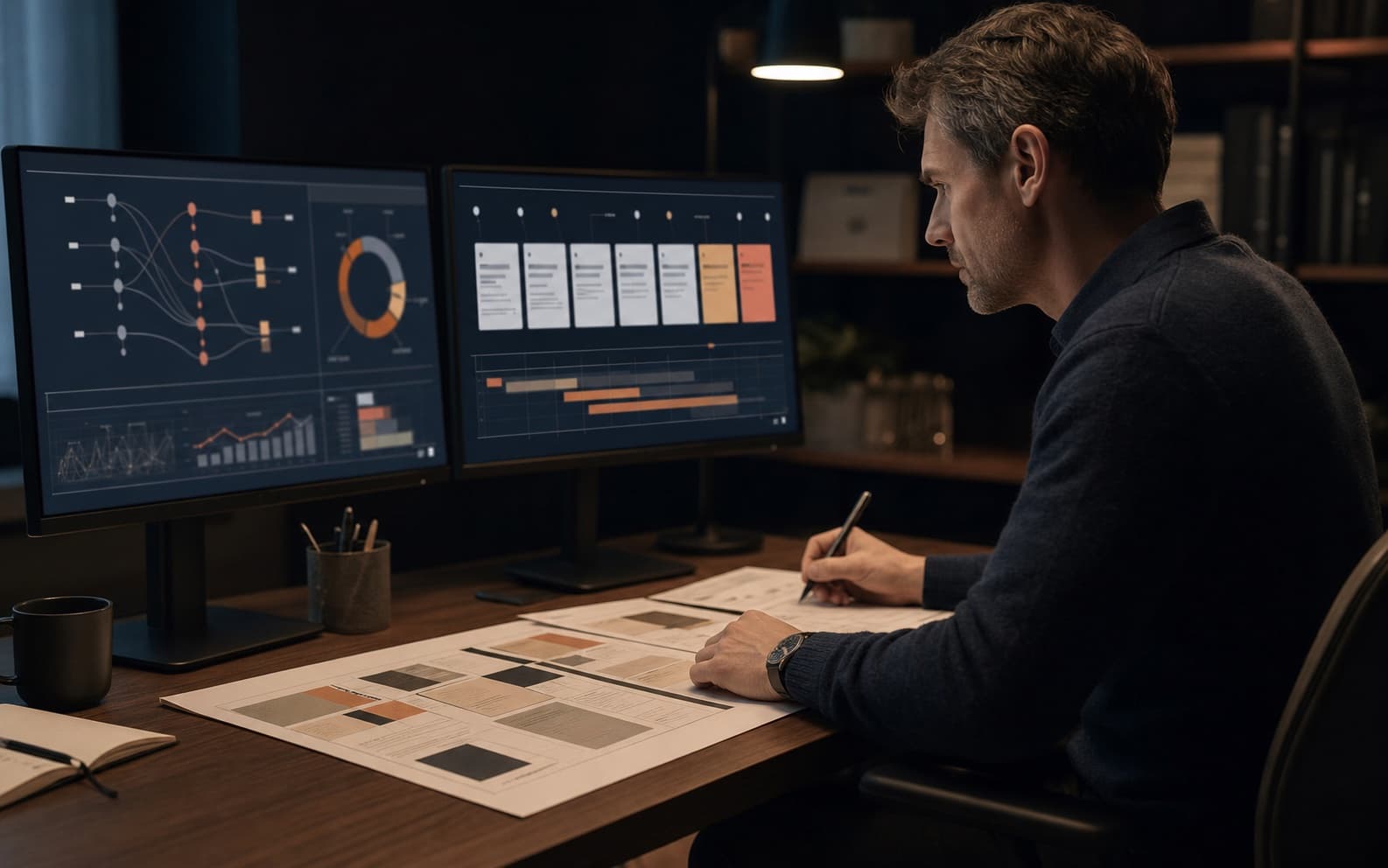 An analyst prepares a strategic AI Visibility audit using model answers and source evidence