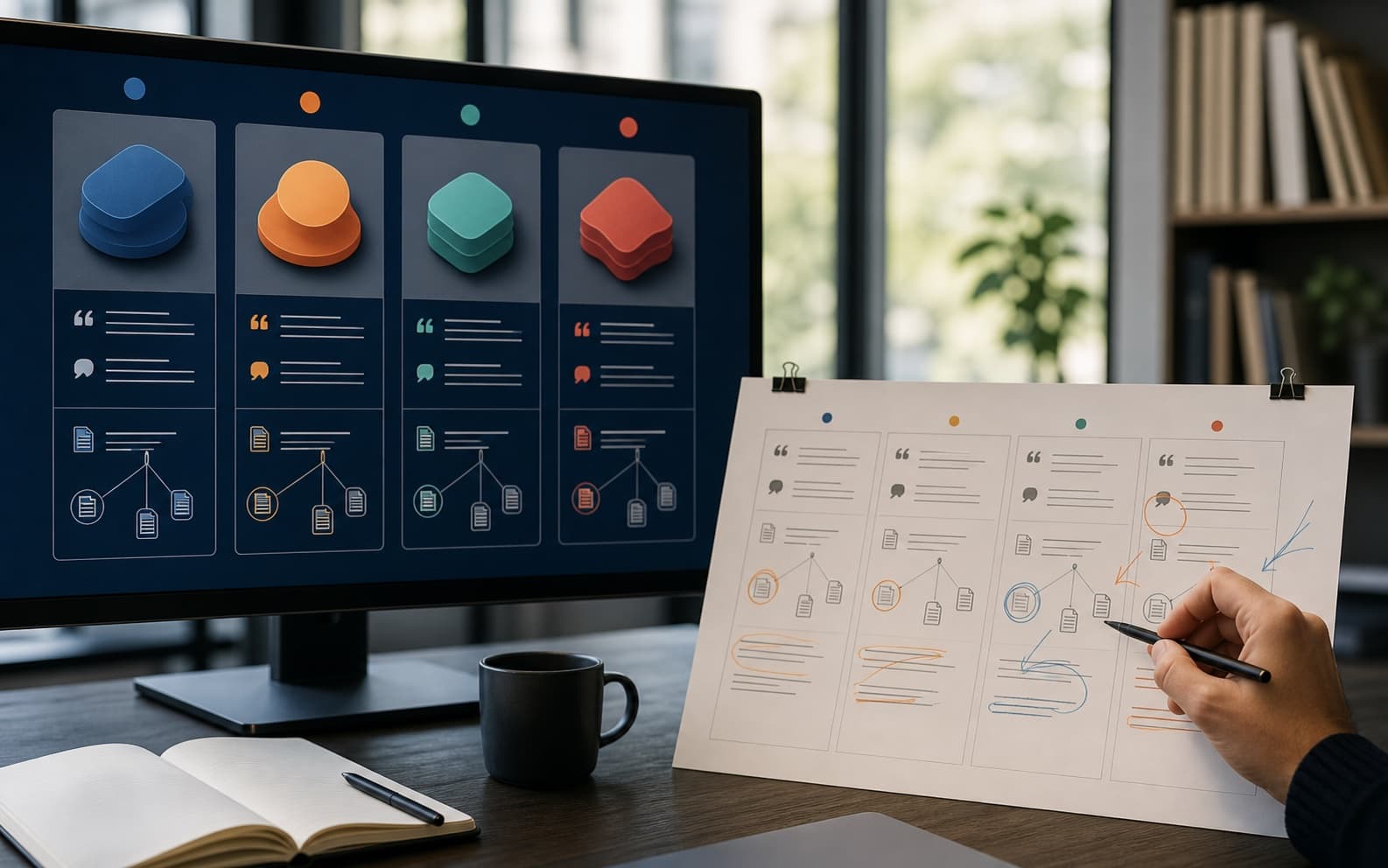 An analyst compares competitor brand presence, recommendation reasoning and cited sources across AI answers