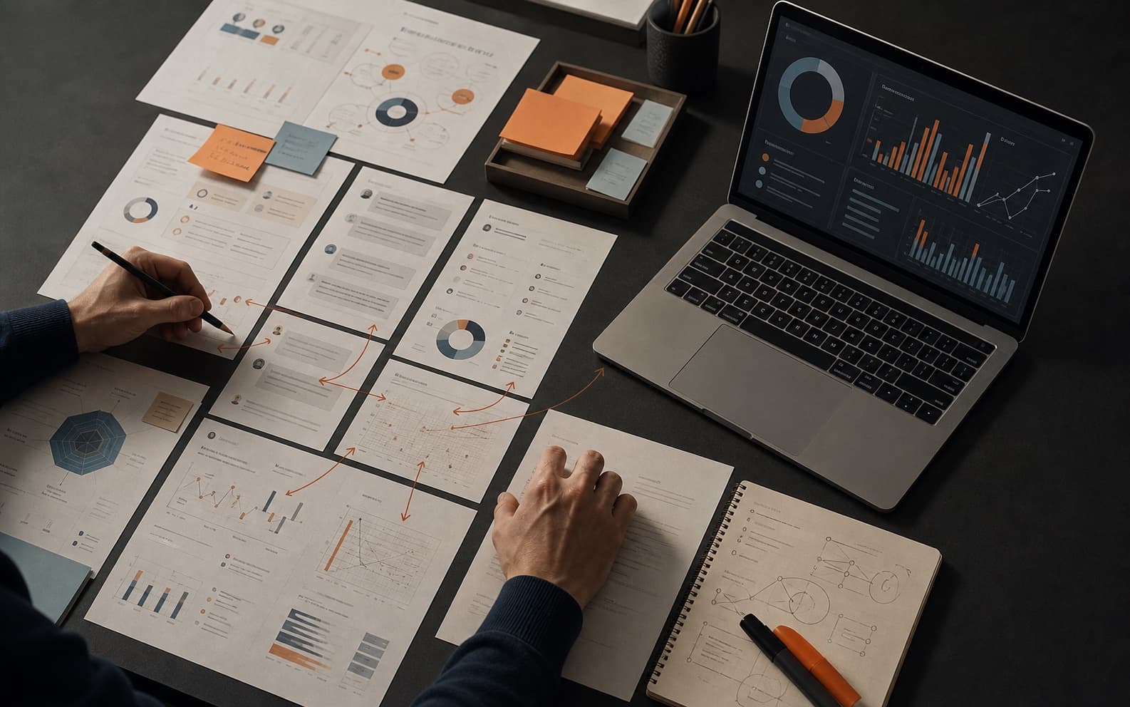 An analyst connects AI answers, sources and measurements in one evidence trail